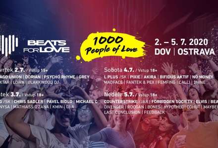 Pořadatelé festivalu Beats for Love chystají happening festivalu pro 1000 osob na den