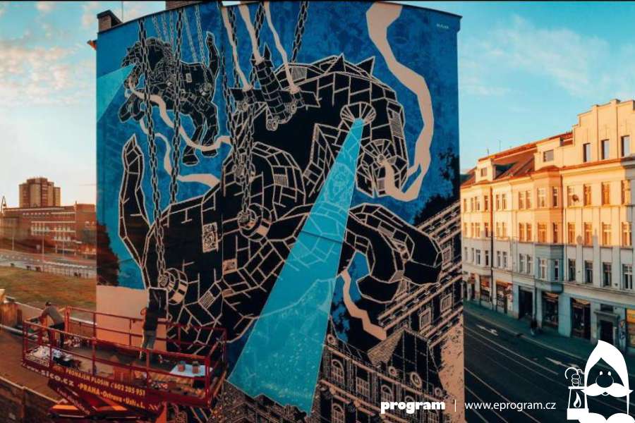V Ostravě vznikla monumentální nástěnná malba umělce M-CITY