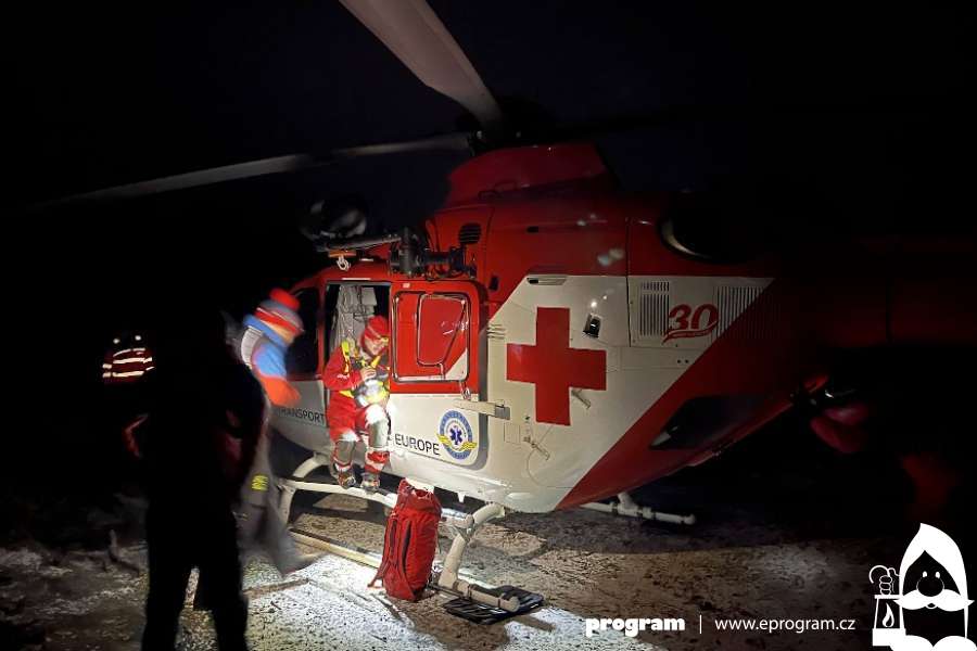 Náročná sobota beskydské horské služby se zásahem vrtulníku
