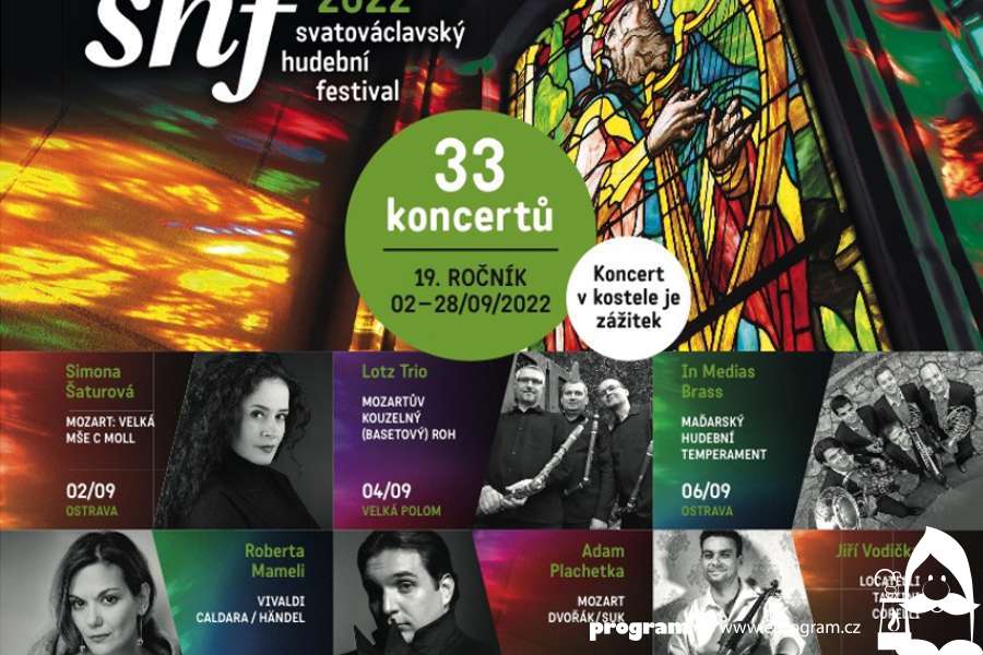 Svatováclavský hudební festival 2022  zahajuje svých 33 koncertů ve 26 dnech